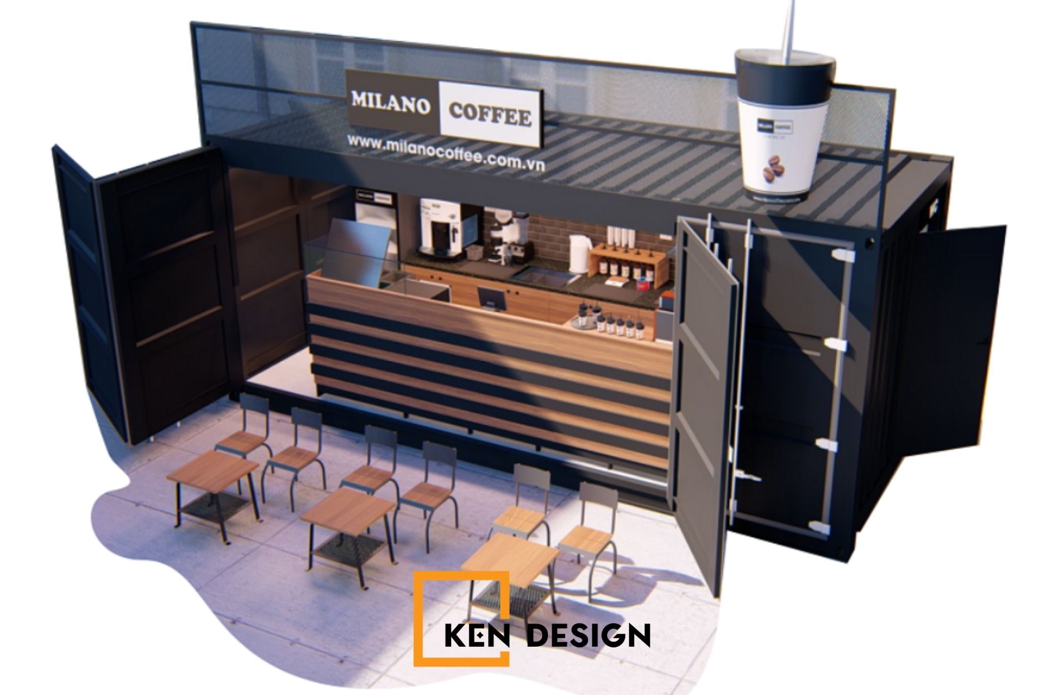 Mô hình cafe nhượng quyền Milano coffee